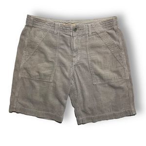 John Varvatos Men's Corduroy Chino Shorts Size 32 Gray Casual Dress